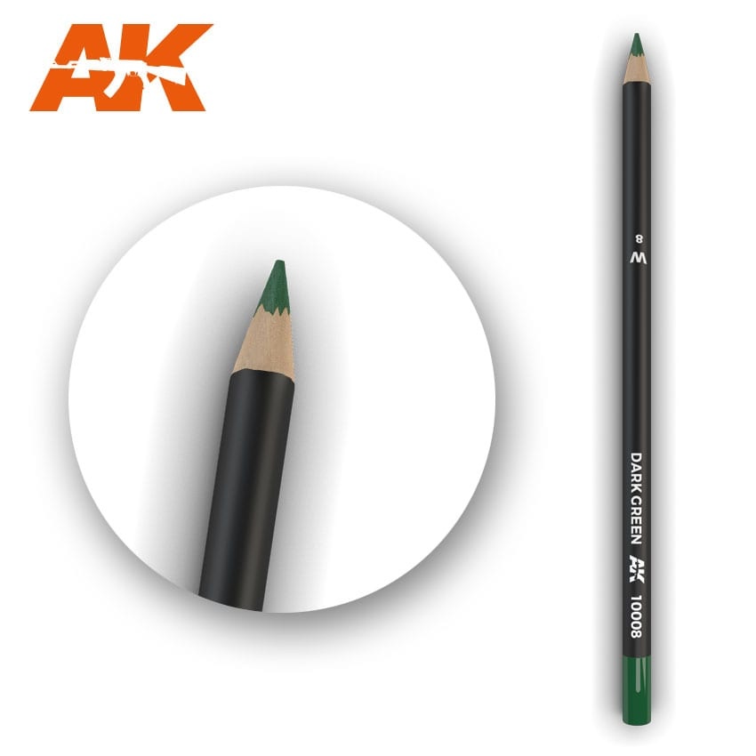 AK-Interactive Watercolor Pencil Dark Green - AK-Interactive - AK-10008
