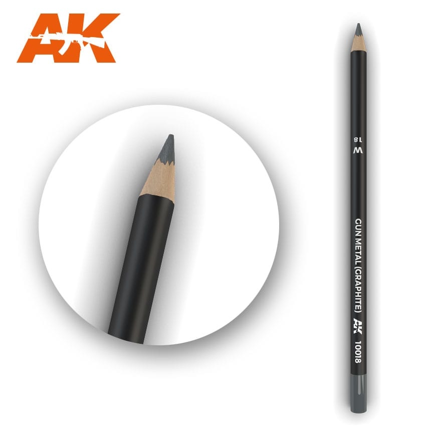 AK-Interactive Watercolor Pencil Gun Metal (Graphite) - AK-Interactive - AK-10018
