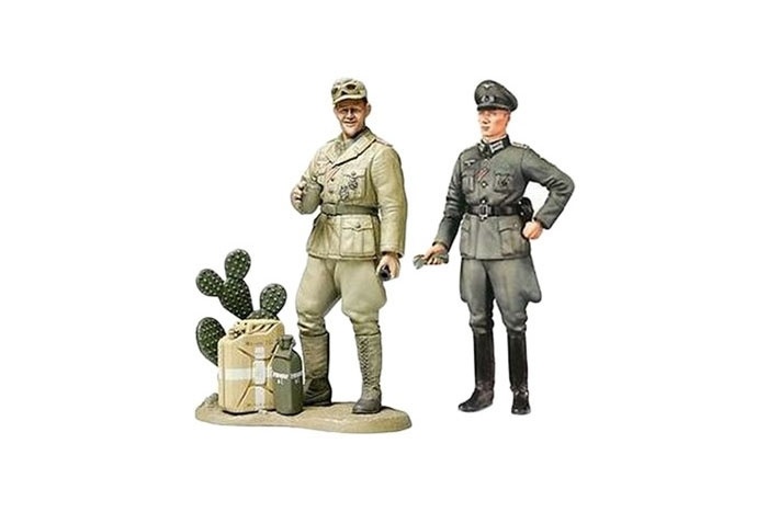 Tamiya WWII Wehrmacht Officer - W/Africa Corps Tank Crewman - Scale 1/35 - Tamiya - TAM25154