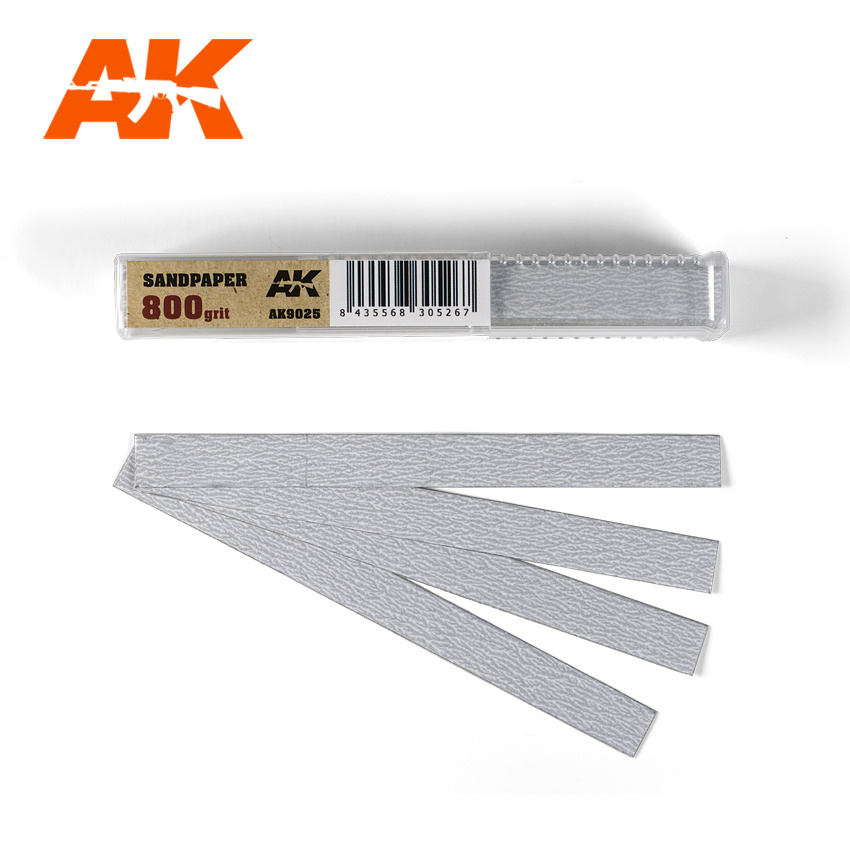 AK-Interactive Dry Sandpaper 800 Grit X 50 Stuks - AK-Interactive - AK-9025