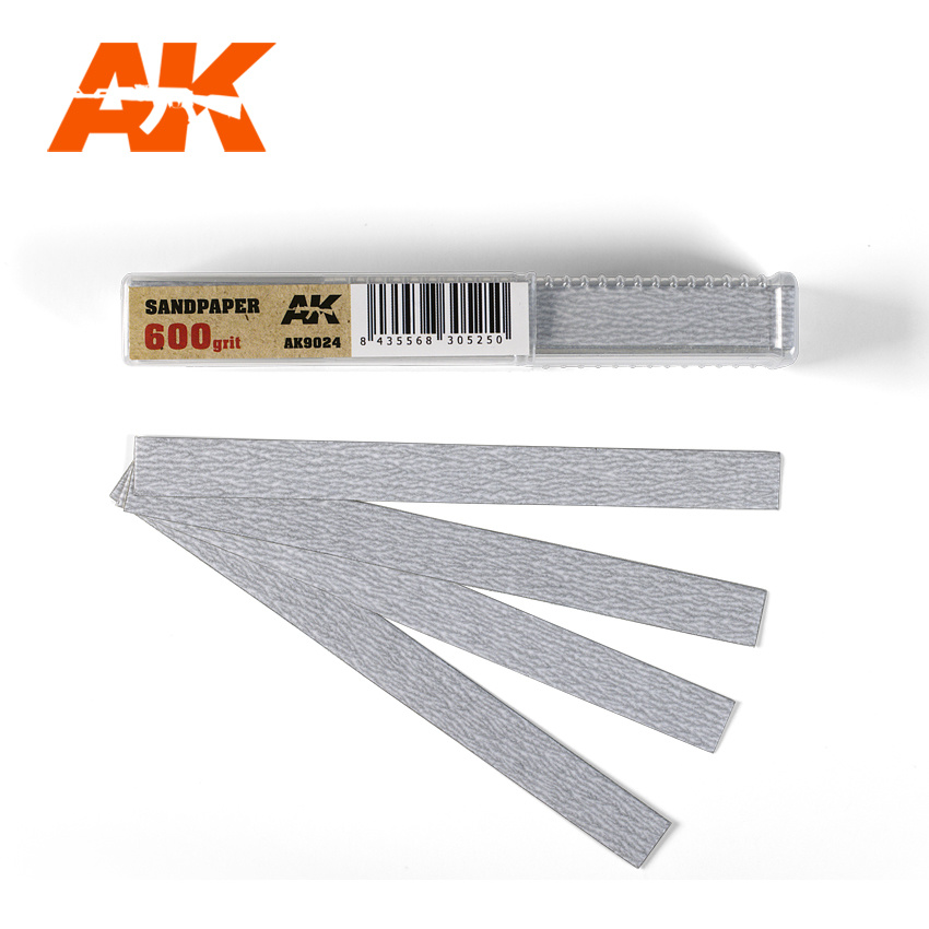 AK-Interactive Dry Sandpaper 600 Grit X 50 Stuks - AK-Interactive - AK-9024