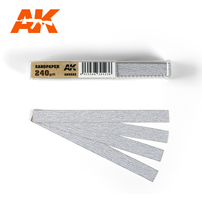 AK-Interactive Dry Sandpaper 240 Grit X 50 Stuks - AK-Interactive - AK-9022