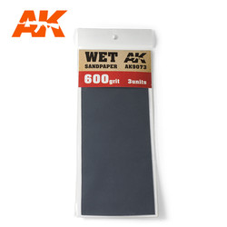 Wet Sandpaper 600 Grit. 3 Stuks