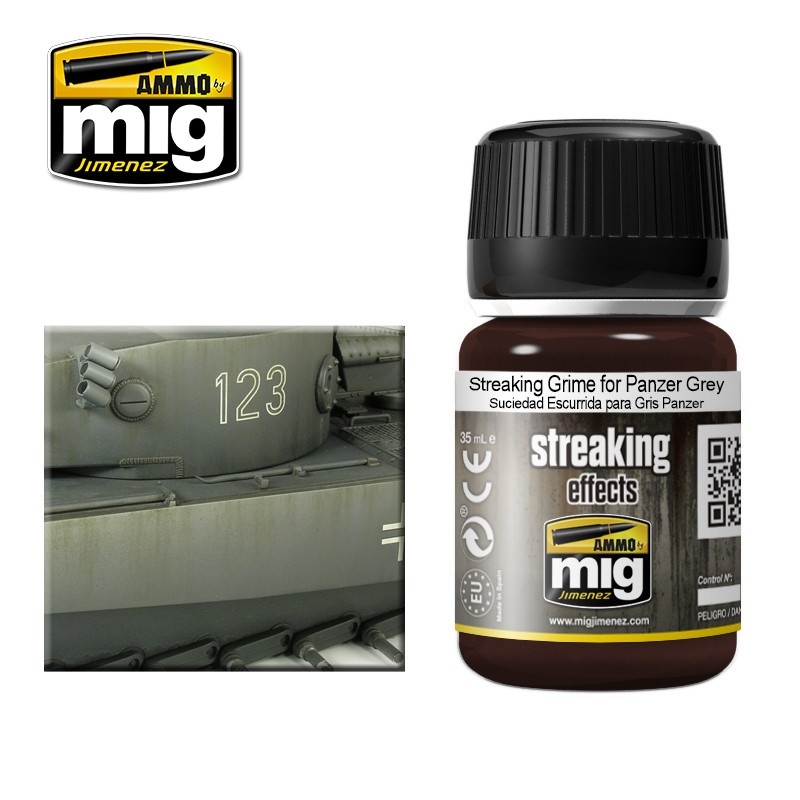 Ammo by Mig Jimenez Streaking Grime For Panzer Grey - 35ml - Ammo by Mig Jimenez - A.MIG-1202