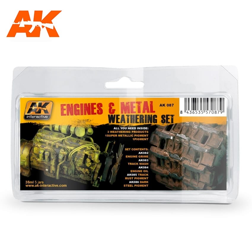 AK-Interactive Engines And Metal Weathering - set - AK-Interactive - AK-087