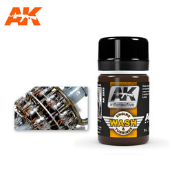 Wash For Aircraft Engine - 35ml - AK-Interactive - AK-2033