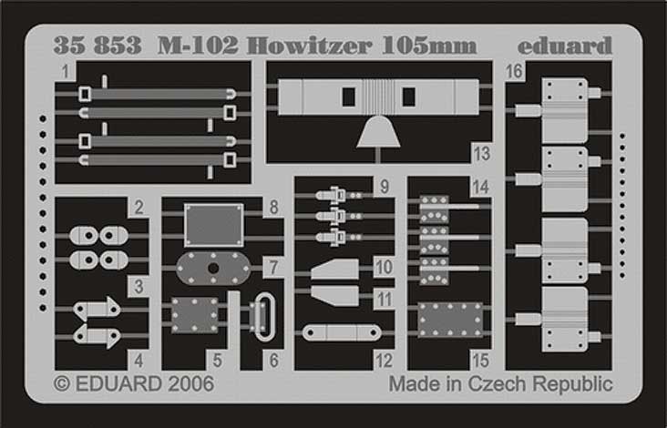 Eduard M-102 Howitzer 105Mm- Scale 1/35 - Eduard - EDD 35853