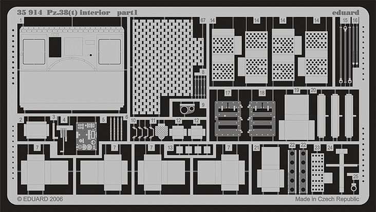 Eduard Pz.38(T) Interior- Scale 1/35 - Eduard - EDD 35914