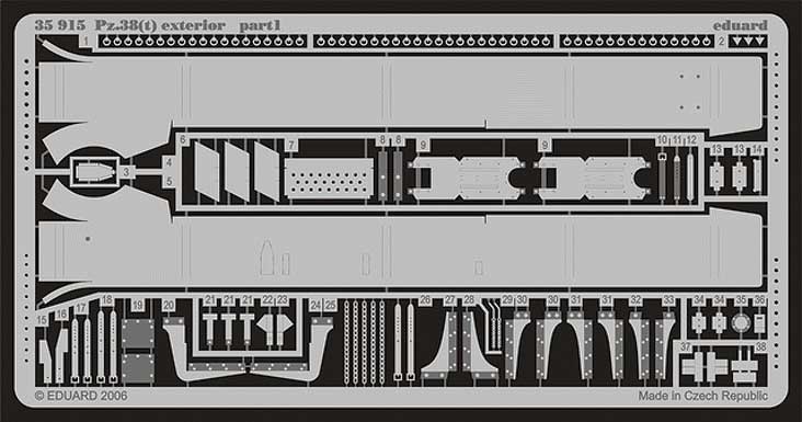 Eduard Pz.38(T) Ausf.E/F Exterior- Scale 1/35 - Eduard - EDD 35915