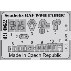 Seatbelts Raf WWII Fabric- Scale 1/48 - Eduard - EDD 49062