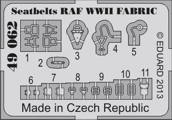 Eduard Seatbelts Raf WWII Fabric- Scale 1/48 - Eduard - EDD 49062