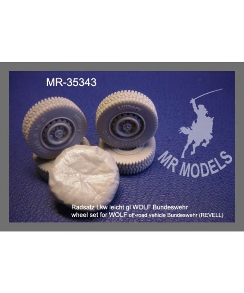 Mr Modellbau Wheel set for WOLF off-road vehicle Bundeswehr - Scale 1/35 - Mr Modellbau - MR-35343