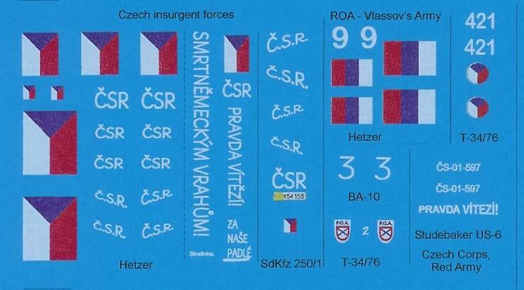 Black Lion Decals Liberation of Prague, May 1945 - Scale 1/72 - Black Lion Decals - BLD72014