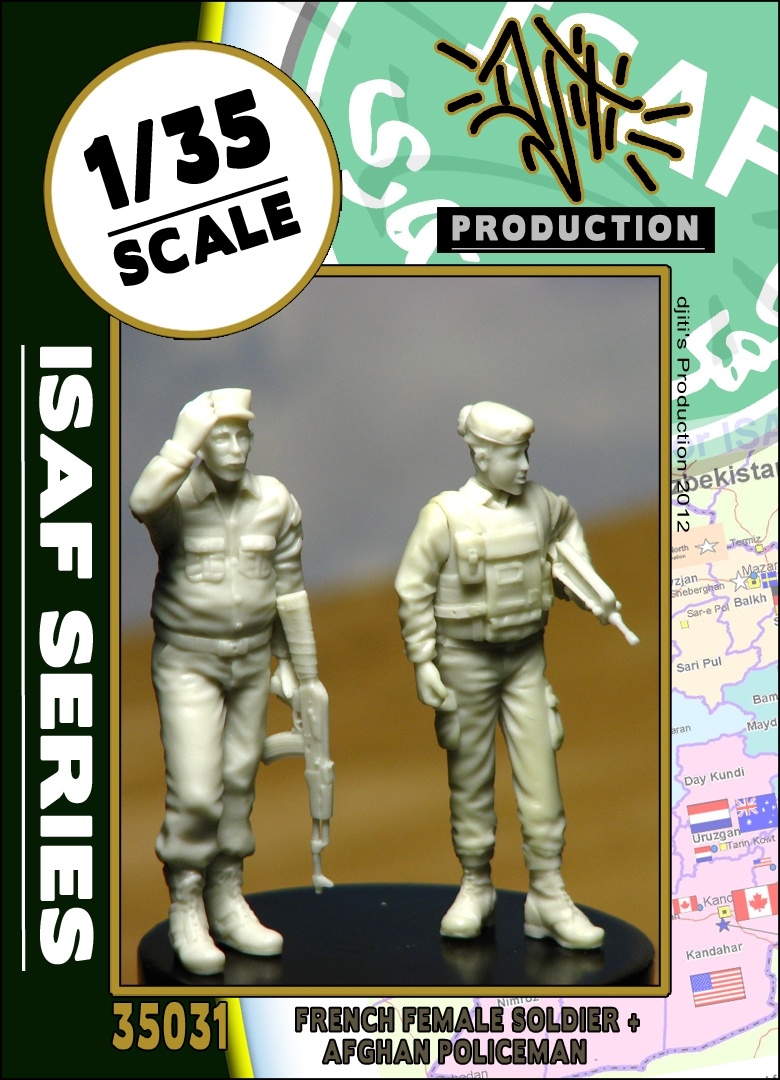 Djiti Production ISAF series ANA policeman with french female soldier - Scale 1/35 - Djiti - DJS35031