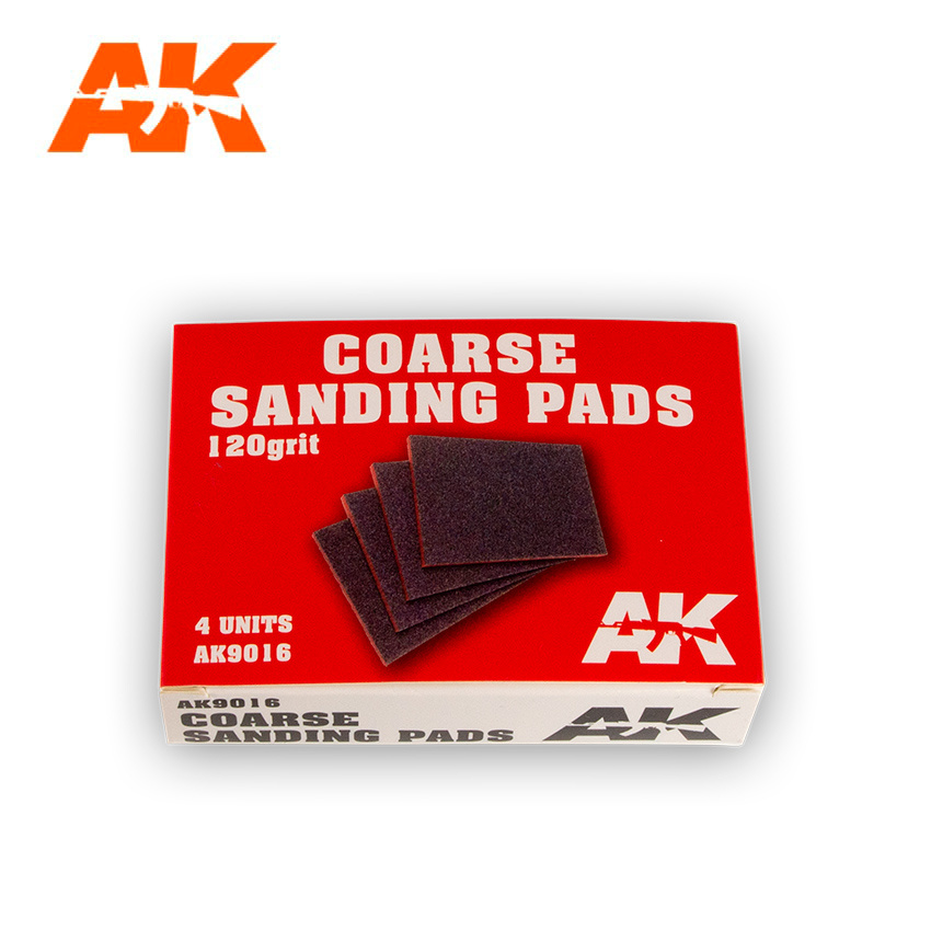 AK-Interactive Coarse Sanding Pads 120 Grit.4 Units - AK-Interactive - AK-9016