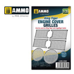 King Tiger engine cover grilles - Scale 1/35 - Ammo by Mig Jimenez - A.MIG-8082