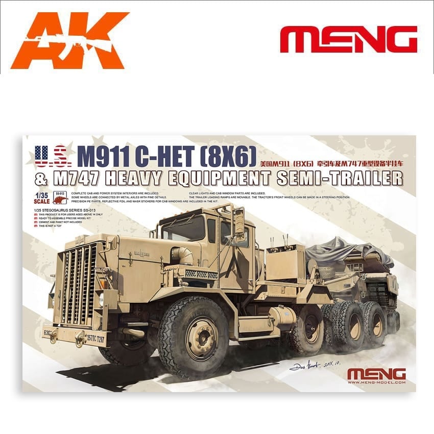 U.S. M911 C-HET (8X6) & M747 Heavy Equipment Semi-Trailer - Scale