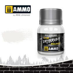 Drybrush White - 40ml - Ammo by Mig Jimenez - A.MIG-0600