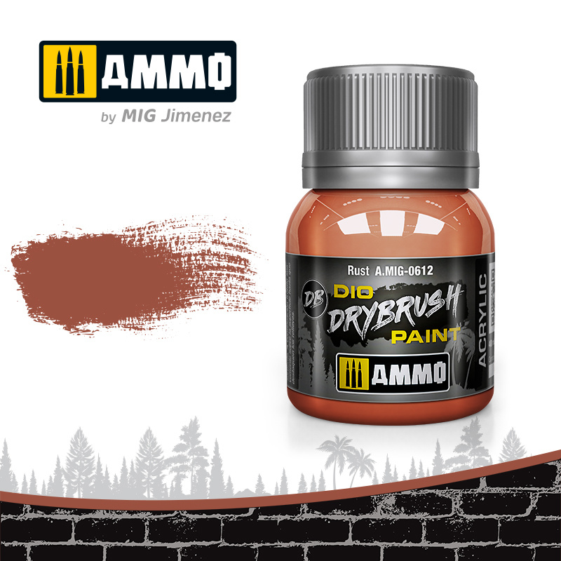 Ammo by Mig Jimenez Drybrush Rust - 40ml - Ammo by Mig Jimenez - A.MIG-0612