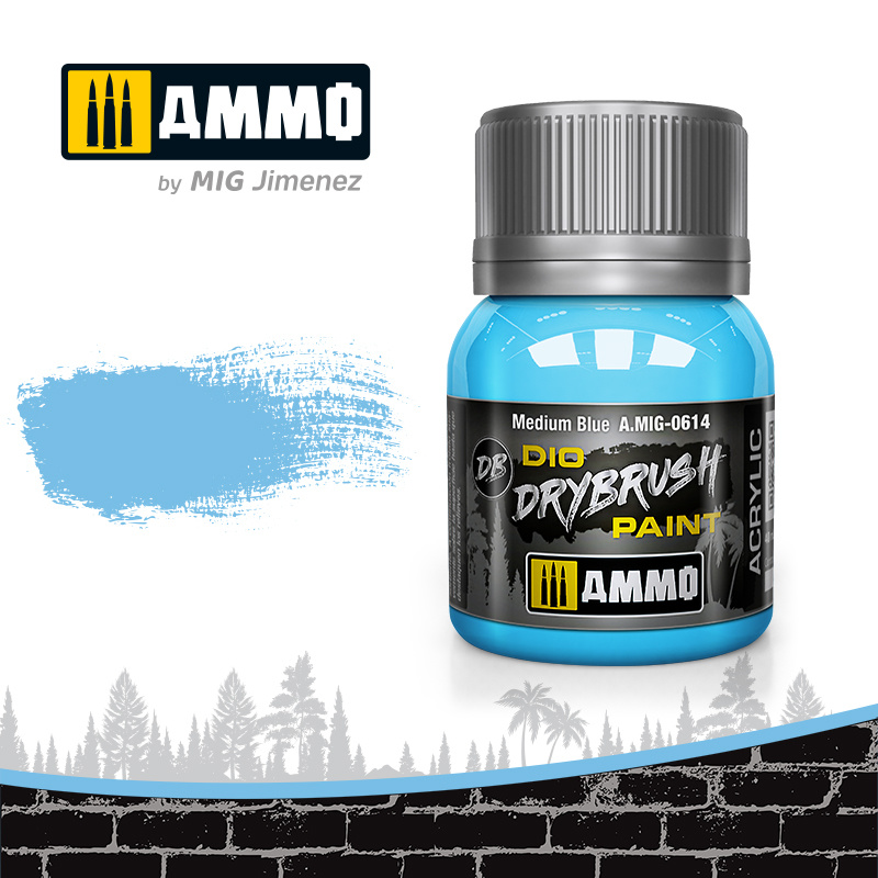 Ammo by Mig Jimenez Drybrush Medium Blue - 40ml - Ammo by Mig Jimenez - A.MIG-0614