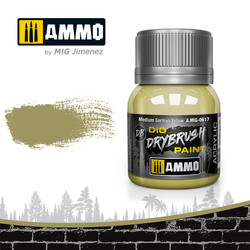 Drybrush Medium German Yellow - 40ml - Ammo by Mig Jimenez - A.MIG-0617