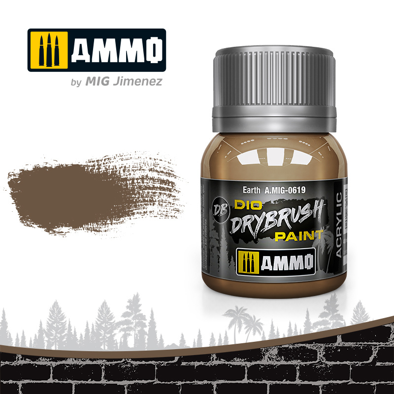 Ammo by Mig Jimenez Drybrush Earth - 40ml - Ammo by Mig Jimenez - A.MIG-0619