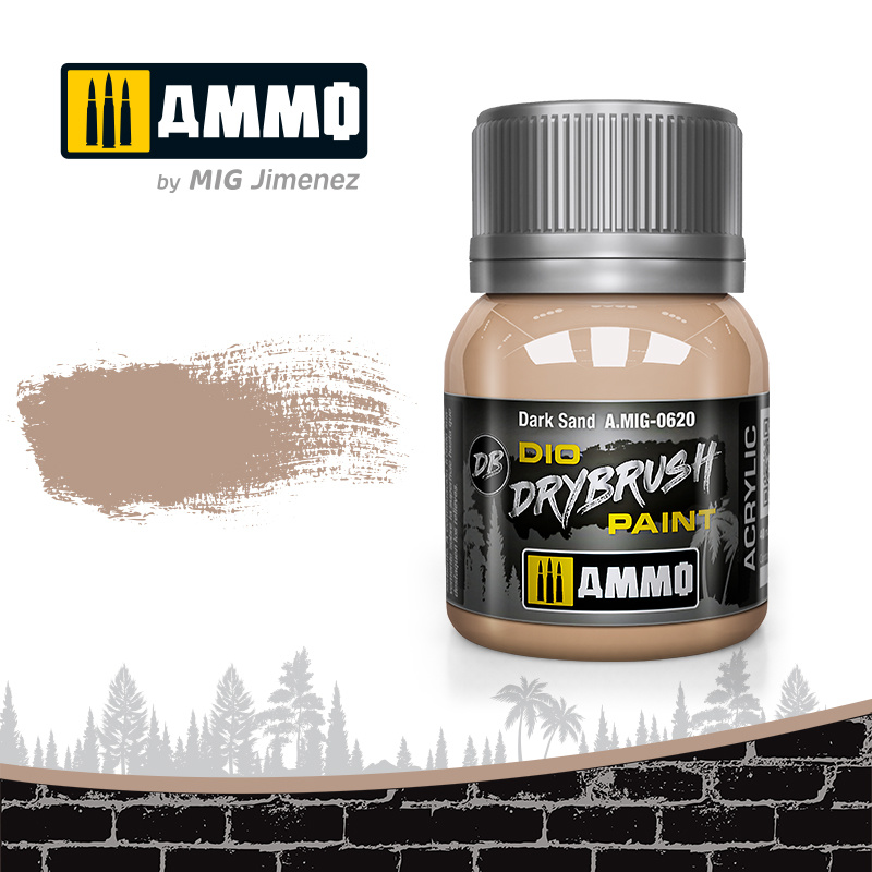 Ammo by Mig Jimenez Drybrush Dark Sand - 40ml - Ammo by Mig Jimenez - A.MIG-0620