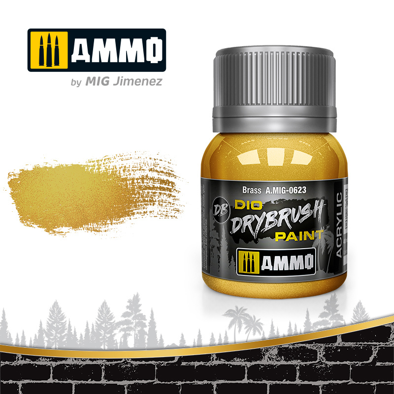 Ammo by Mig Jimenez Drybrush Brass - 40ml - Ammo by Mig Jimenez - A.MIG-0623