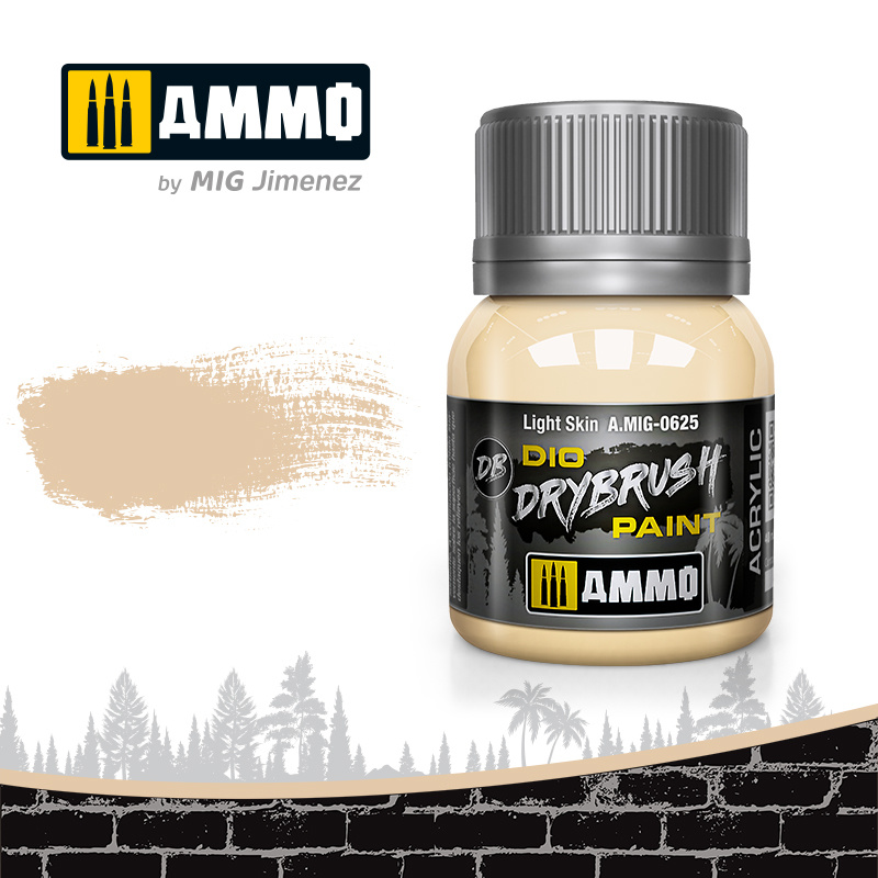 Ammo by Mig Jimenez Drybrush Light Skin - 40ml - Ammo by Mig Jimenez - A.MIG-0625