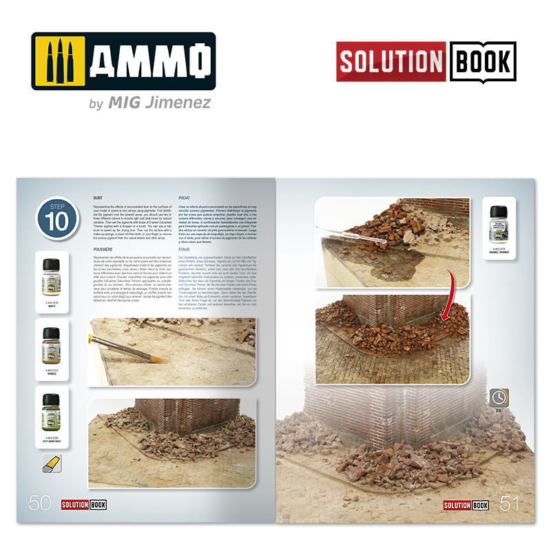 Ammo by Mig Jimenez How To Paint Brick Buildings. Colors And Weathering System. Solution Book - Multilingual Book - Ammo by Mig Jimenez - A.MIG-6510