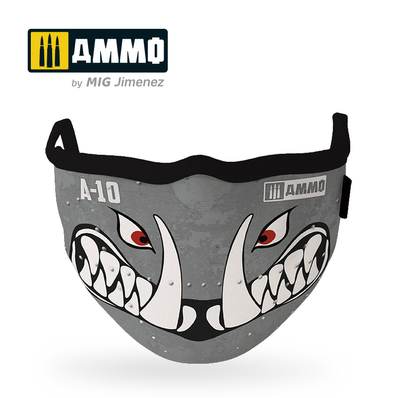 Ammo by Mig Jimenez Ammo Face Mask "A10 Warthog" (Hygienic Protective Mask 100% Polyester) - Ammo by Mig Jimenez - A.MIG-8065