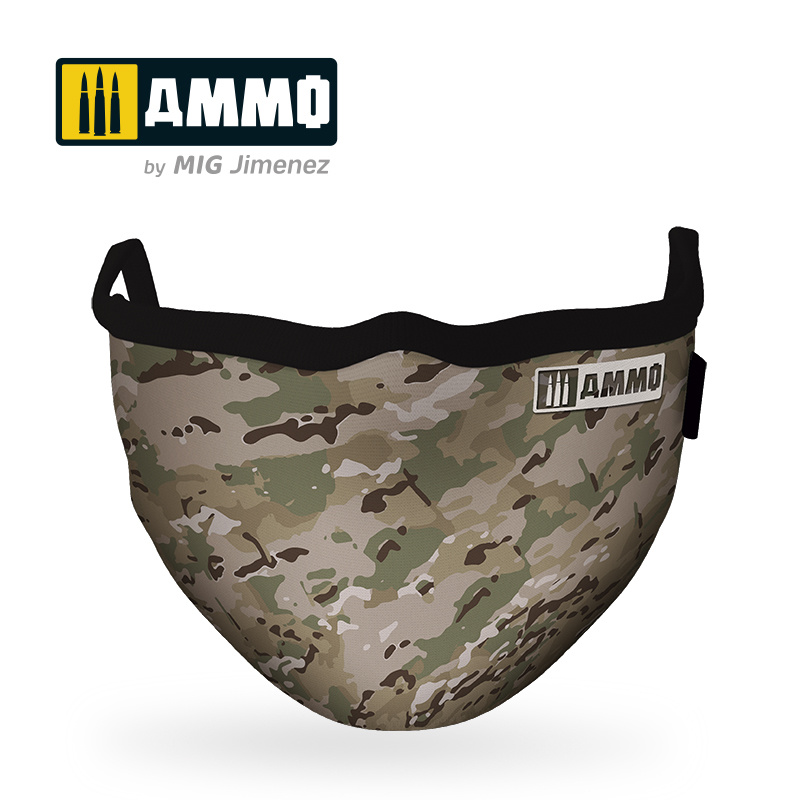 Ammo by Mig Jimenez Ammo Face Mask "Multicam" (Hygienic Protective Mask 100% Polyester) - Ammo by Mig Jimenez - A.MIG-8068