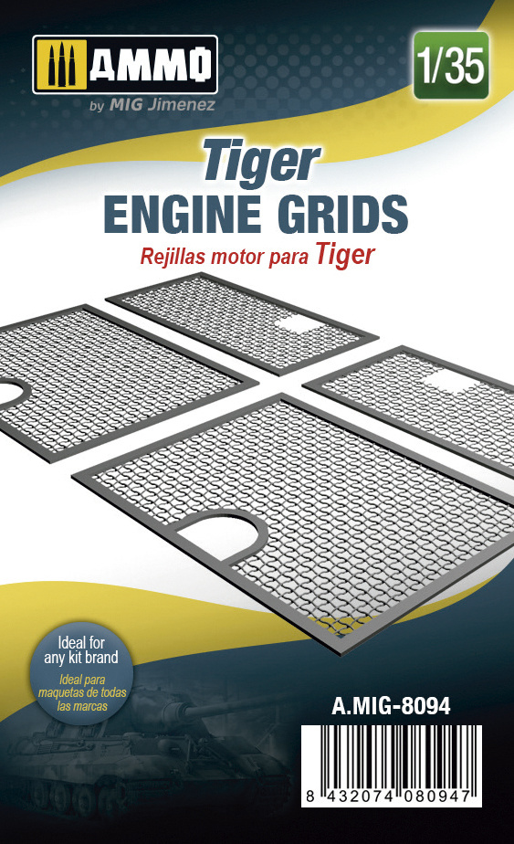 Ammo by Mig Jimenez Tiger Engine Grids - Scale 1/35 - Ammo by Mig Jimenez - A.MIG-8094