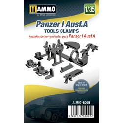 Panzer I Ausf.A Tools Clamps - Scale 1/35 - Ammo by Mig Jimenez - A.MIG-8095