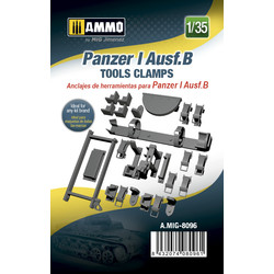 Panzer I Ausf.B Tools Clamps - Scale 1/35 - Ammo by Mig Jimenez - A.MIG-8096