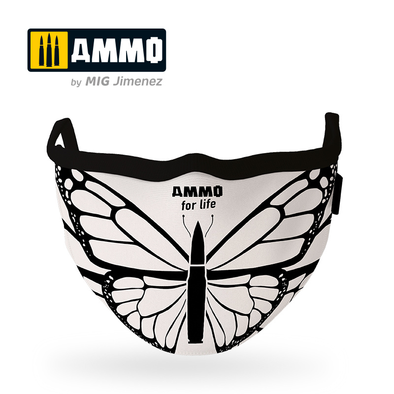 Ammo by Mig Jimenez Ammo For Life Butterfly Face Mask (Hygienic Protective Mask 100% Polyester) - Ammo by Mig Jimenez - A.MIG-8074