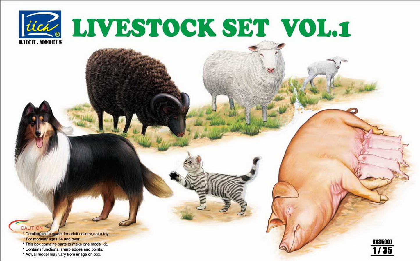 Riich Models Livestock Set Volume 1 - Scale 1/35 - Riich Models - RIH 35007