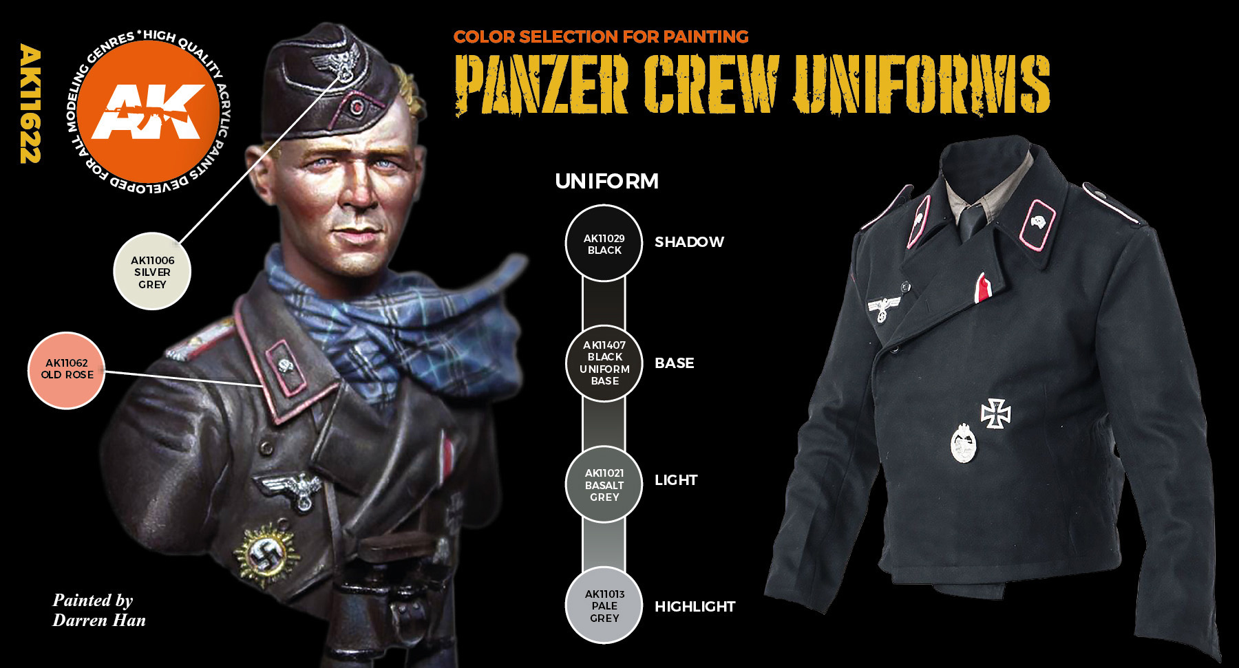 AK-Interactive Panzer Crew Black Uniforms Set - AK-Interactive - AK-11622