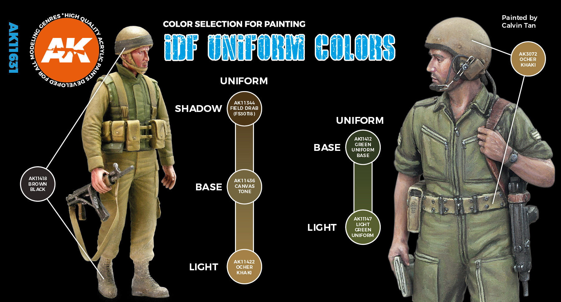 AK-Interactive IDF Uniform Colors Set - AK-Interactive - AK-11631