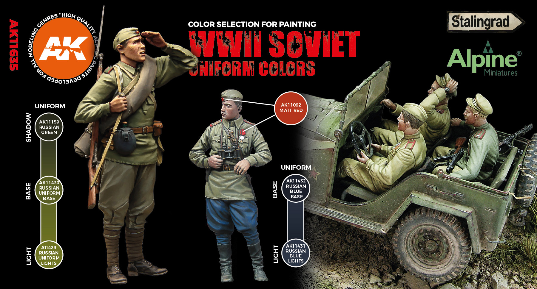 AK-Interactive Soviet WWII Uniform Colors Set - AK-Interactive - AK-11635