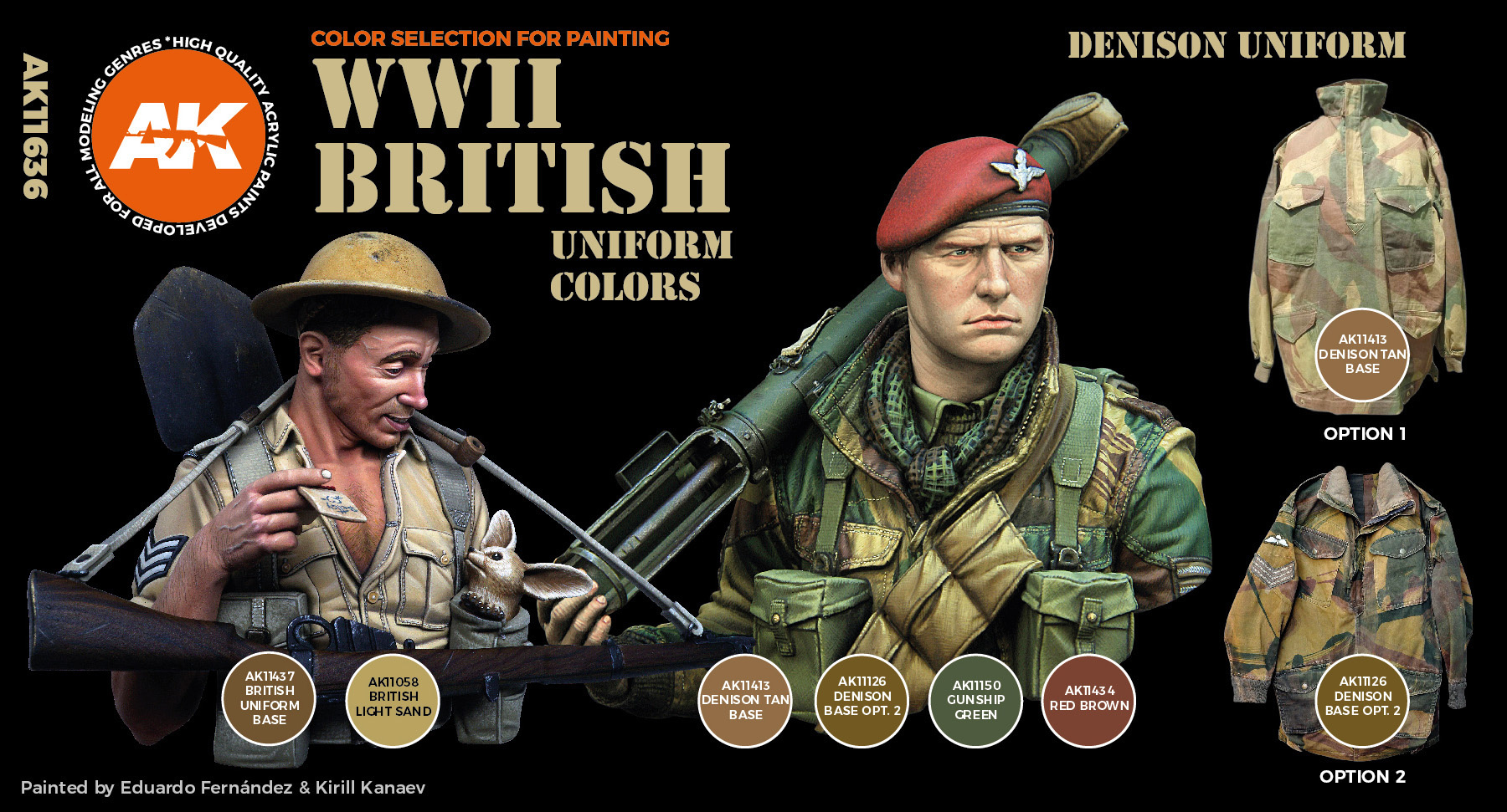 AK-Interactive WWII British Uniform Colors Set - AK-Interactive - AK-11636