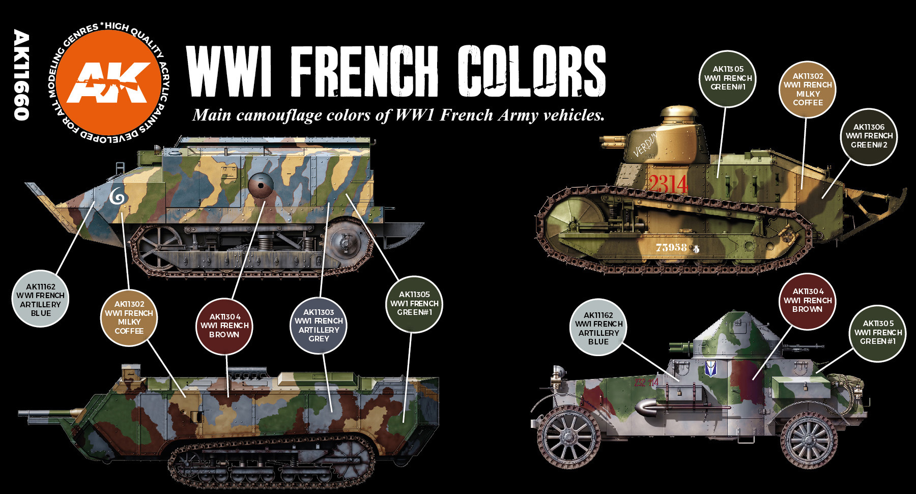 AK-Interactive WWI French Colors Set - AK-Interactive - AK-11660