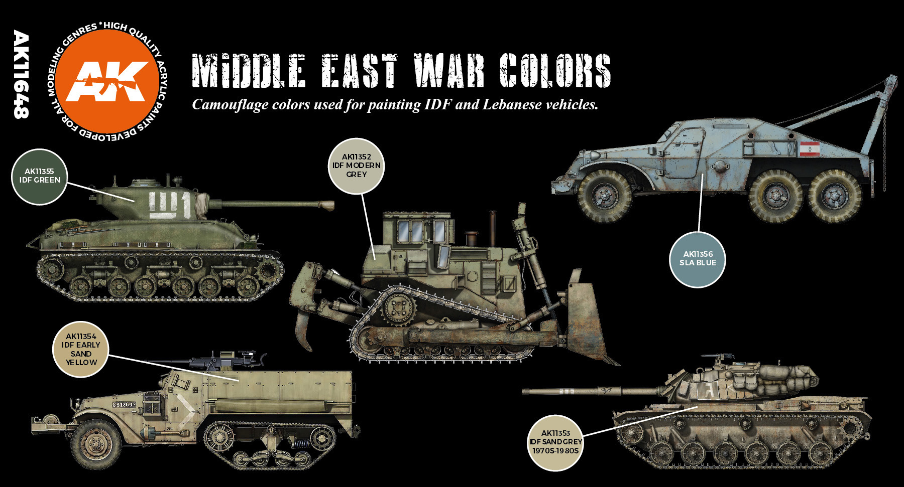 AK-Interactive Middle East War Colors Set - AK-Interactive - AK-11648