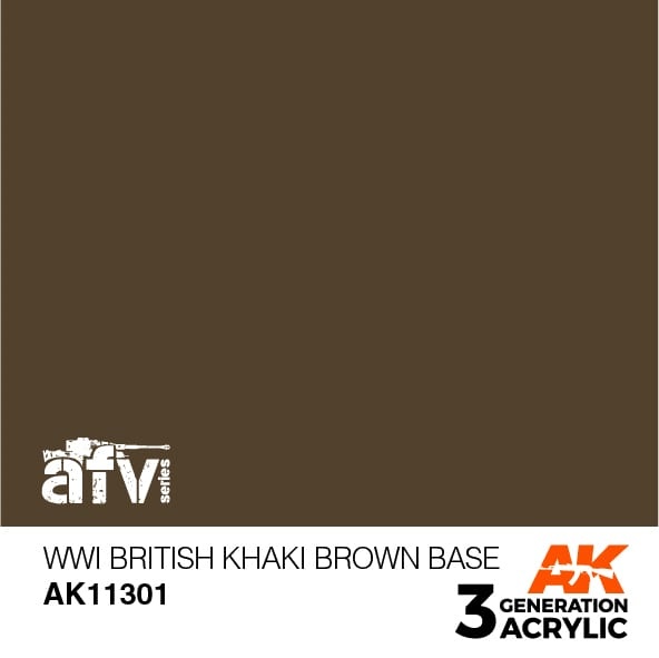 AK-Interactive WWI British Khaki Brown Base - 17ml - AK-Interactive - AK-11301