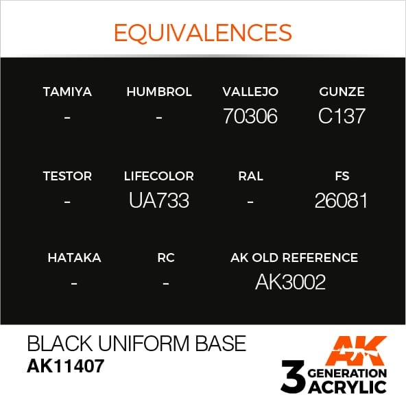 AK-Interactive Black Uniform Base - 17ml - AK-Interactive - AK-11407