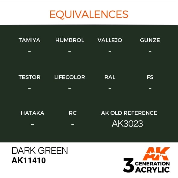 AK-Interactive Dark Green - 17ml - AK-Interactive - AK-11410