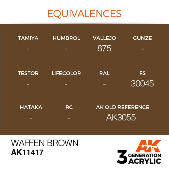 AK-Interactive Waffen Brown - 17ml - AK-Interactive - AK-11417