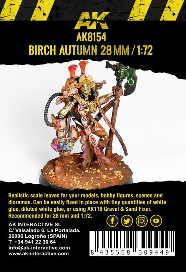 AK-Interactive Birch Autumn Leaves - 28 Mm. 1/72 (Bag 7 Gr.) - AK-Interactive - AK-8154