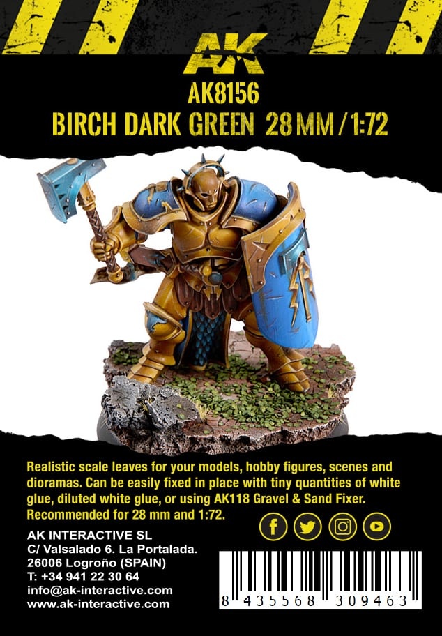 AK-Interactive Birch Dark Green Leaves - 28 Mm. 1/72 (Bag 7 Gr.) - AK-Interactive - AK-8156