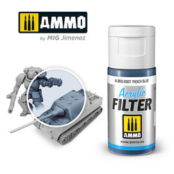 Acrylic Filter French Blue - 15ml - Ammo by Mig Jimenez - A.MIG-0807